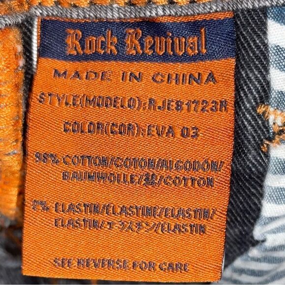 Rock revival grey destructed Eva bootcut jeans size 26 - Picture 9 of 9